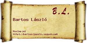 Bartos László névjegykártya