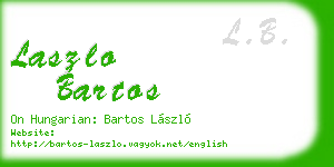 laszlo bartos business card